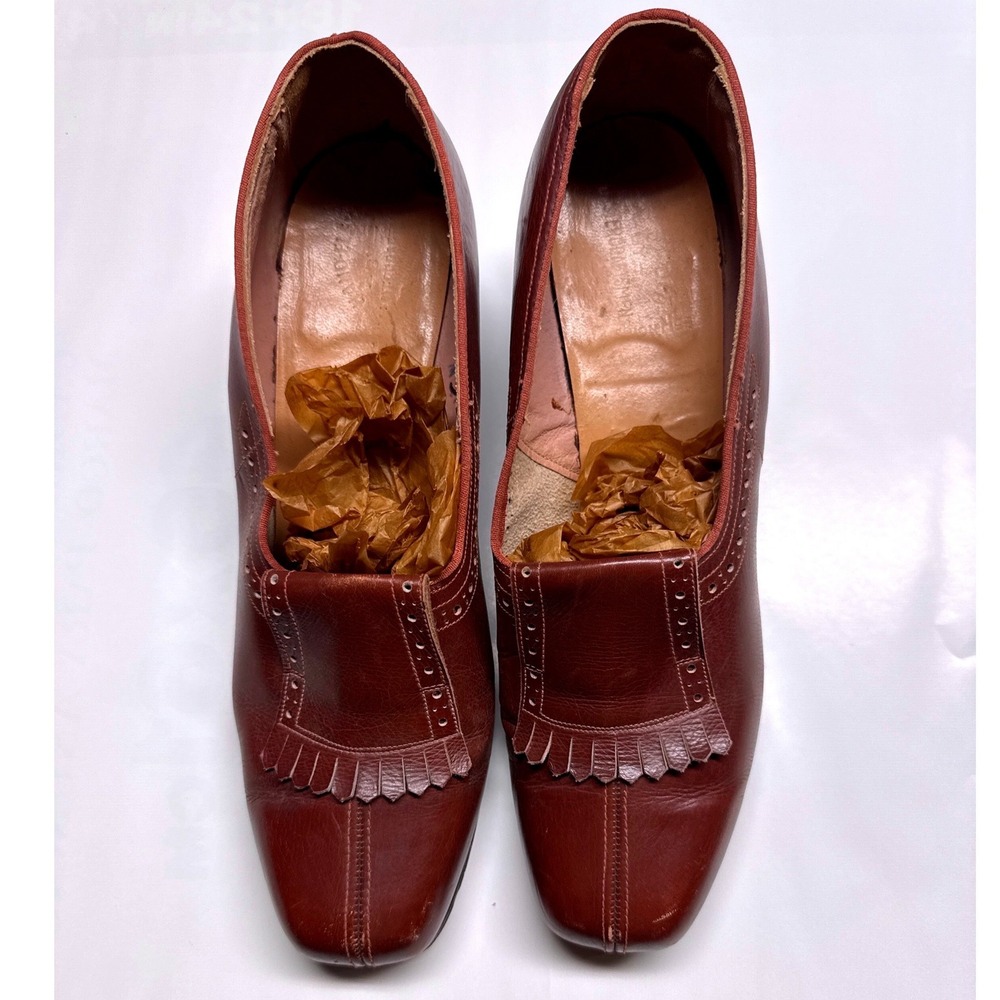 R Kiltie Loafer Pumps y 7.5 B Fair Brogue Heel